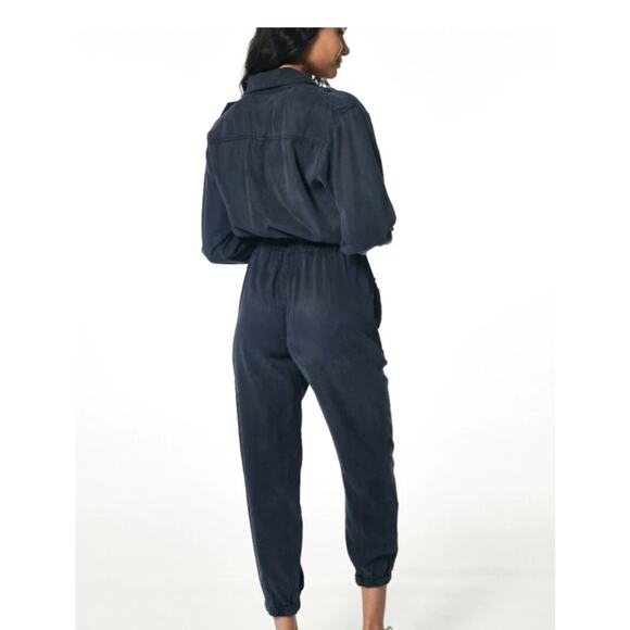 Young Fabulous & Broke Navy Flight Suit Utility Jumpsuit Midnight Pigment Size S - Picture 3 of 14